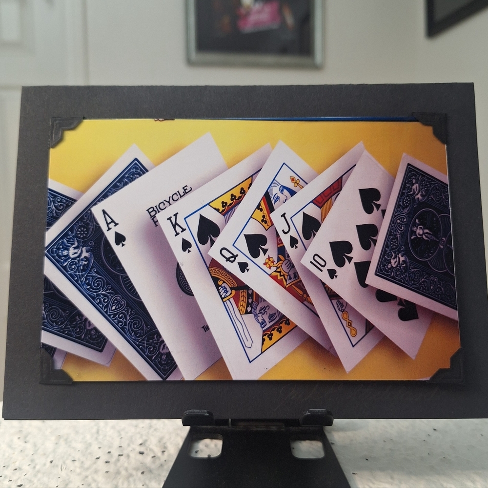 Straight Flush Playing Cards Original Photo By Jack E. Stiddard 4x6 Notecard